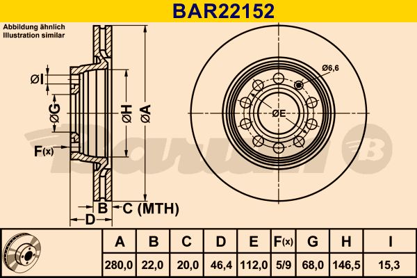 BARUM Bremžu diski BAR22152
