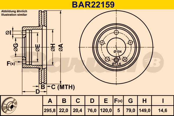 BARUM Bremžu diski BAR22159