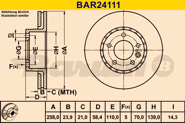BARUM Bremžu diski BAR24111
