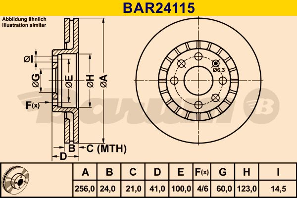 BARUM Bremžu diski BAR24115