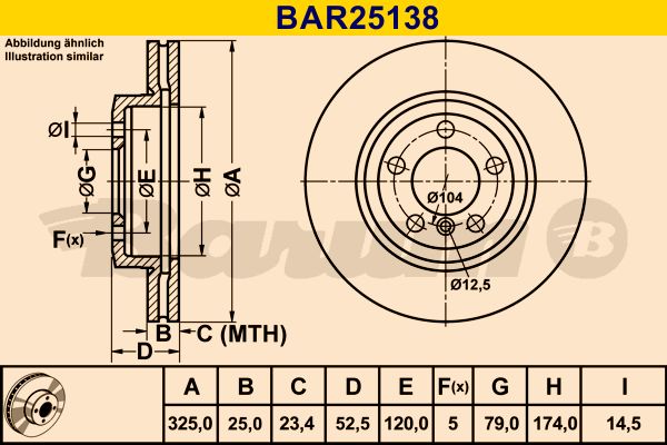 BARUM Bremžu diski BAR25138