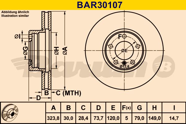 BARUM Bremžu diski BAR30107