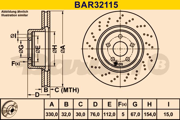 BARUM Bremžu diski BAR32115
