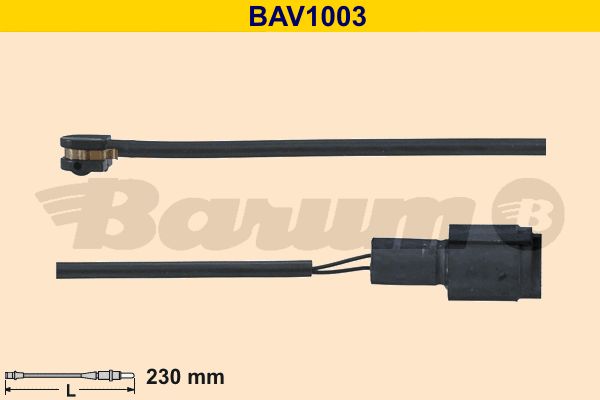 BARUM Сигнализатор, износ тормозных колодок BAV1003