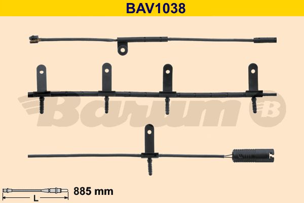 BARUM Сигнализатор, износ тормозных колодок BAV1038