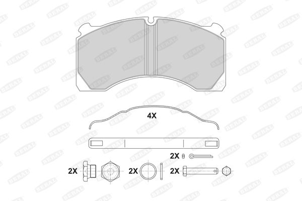 BERAL Комплект тормозных колодок, дисковый тормоз 2915527004145504