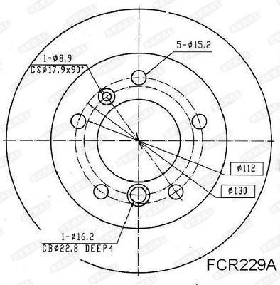 BERAL Тормозной диск BCR229A
