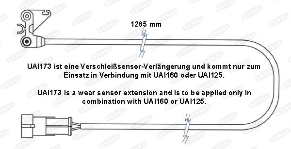 BERAL Сигнализатор, износ тормозных колодок UAI173