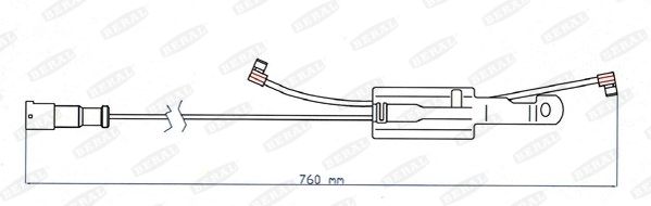 BERAL Сигнализатор, износ тормозных колодок UAI178