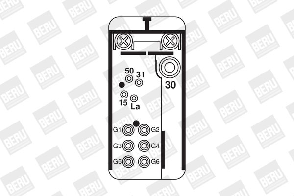 BERU Реле, система накаливания GR072