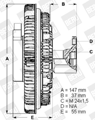 BERU Sajūgs, Radiatora ventilators LK003