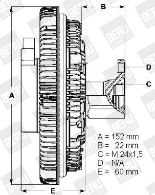 BERU Сцепление, вентилятор радиатора LK014