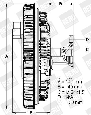 BERU Sajūgs, Radiatora ventilators LK015