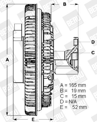 BERU Sajūgs, Radiatora ventilators LK043