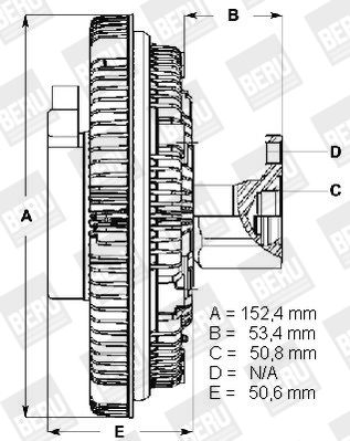 BERU Сцепление, вентилятор радиатора LK115