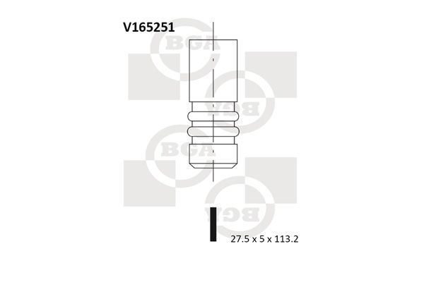 BGA Выпускной клапан V165251