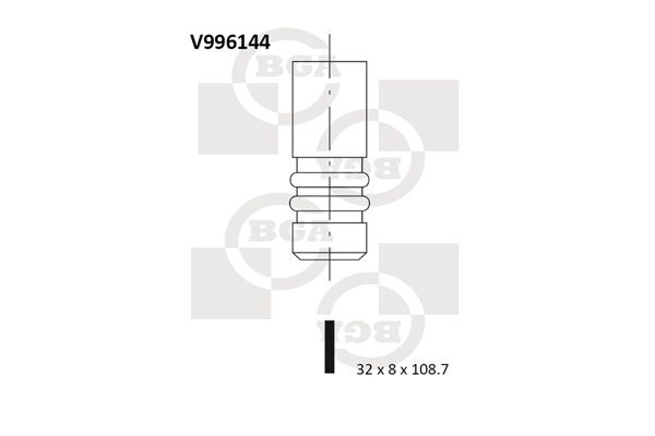 BGA Izplūdes vārsts V996144