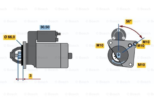 BOSCH Стартер 0 001 106 017