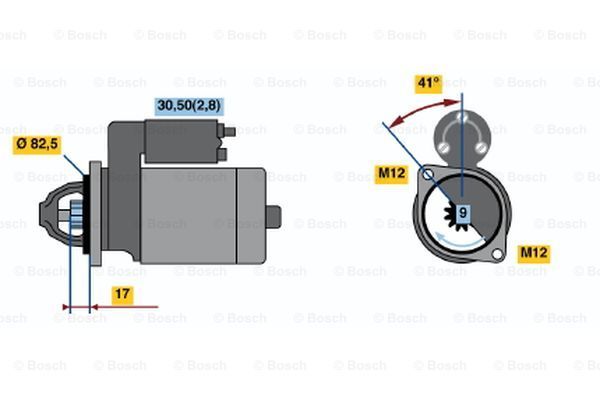 BOSCH Starteris 0 001 107 427