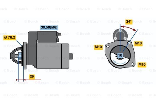 BOSCH Стартер 0 001 108 430