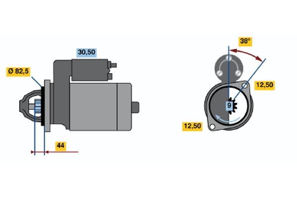 BOSCH Starteris 0 001 109 043