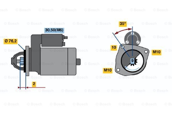 BOSCH Стартер 0 001 109 310