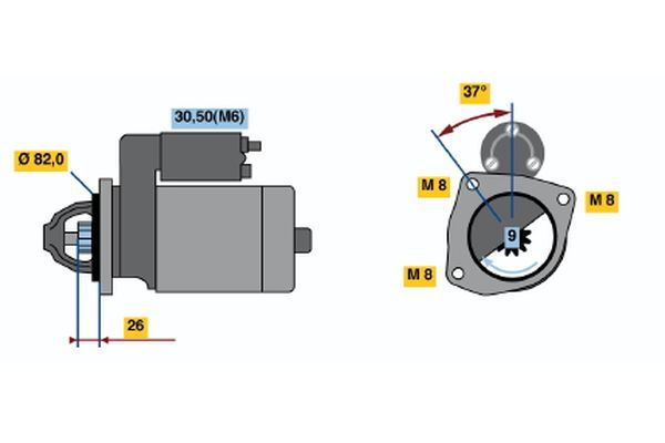 BOSCH Starteris 0 001 109 313