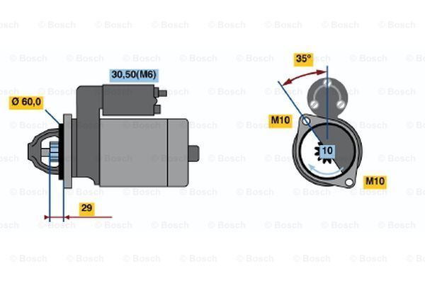 BOSCH Starteris 0 001 115 070