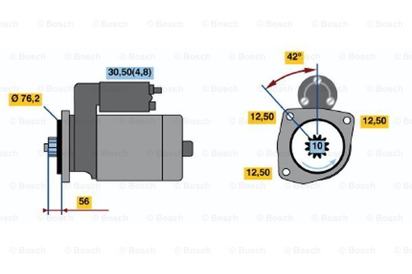 BOSCH Starteris 0 001 121 408