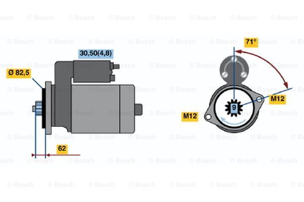 BOSCH Стартер 0 001 125 607