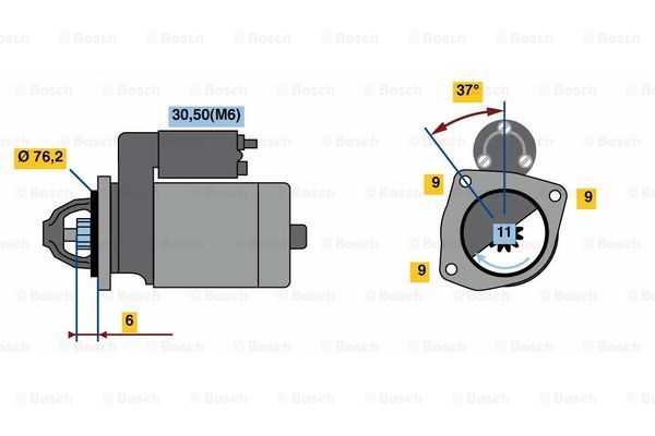 BOSCH Starteris 0 001 138 009