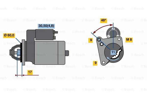 BOSCH Стартер 0 001 138 047