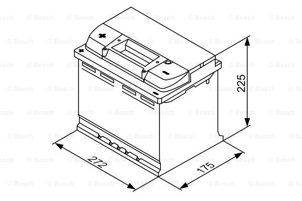 BOSCH Стартерная аккумуляторная батарея 0 092 L40 270