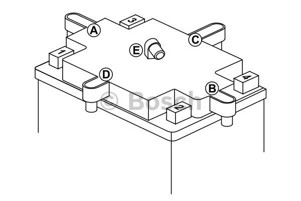 BOSCH Стартерная аккумуляторная батарея 0 092 M4F 340