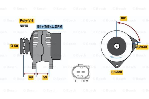 BOSCH Генератор 0 124 315 007