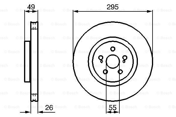 BOSCH Bremžu diski 0 204 173 009