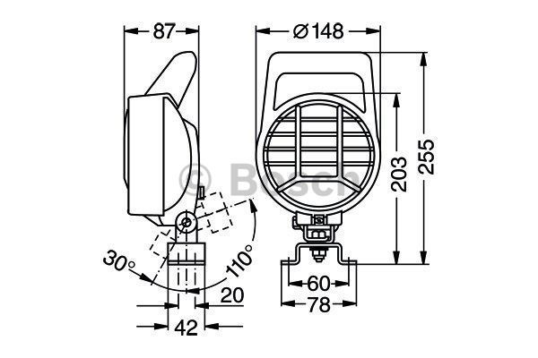 BOSCH Darba gaismas lukturis 0 306 481 001