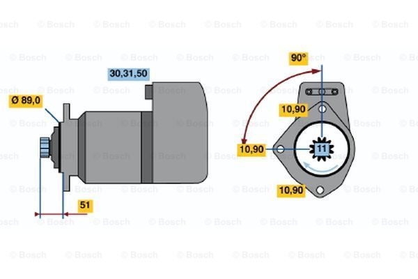 BOSCH Starteris 0 986 011 480