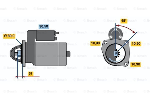 BOSCH Starteris 0 986 012 750