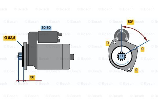 BOSCH Стартер 0 986 014 950