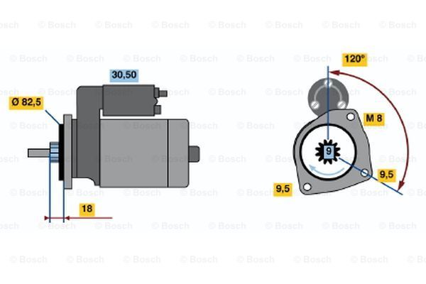 BOSCH Стартер 0 986 015 320