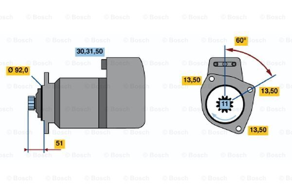 BOSCH Стартер 0 986 017 100