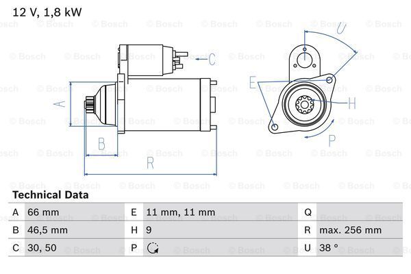 BOSCH Стартер 0 986 017 450