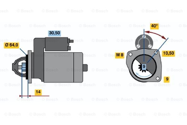 BOSCH Стартер 0 986 019 291