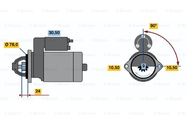 BOSCH Стартер 0 986 019 900