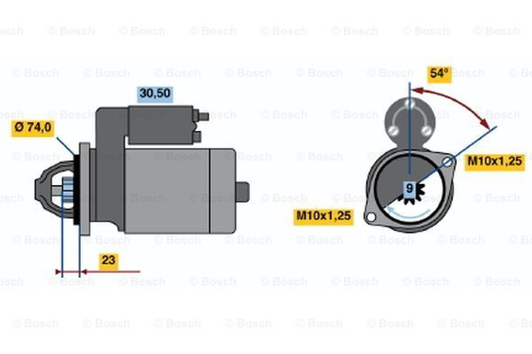 BOSCH Стартер 0 986 020 611