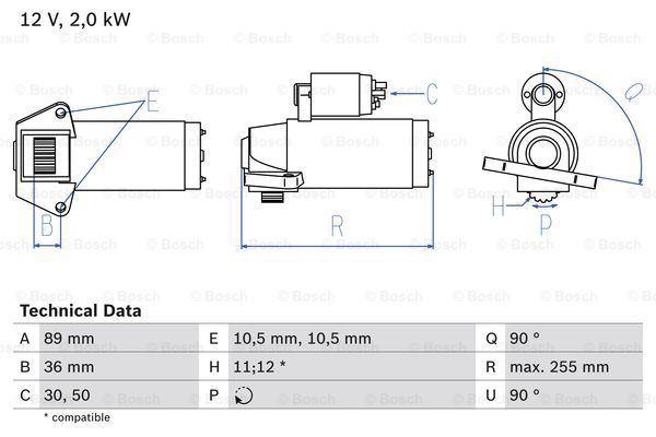 BOSCH Starteris 0 986 021 810