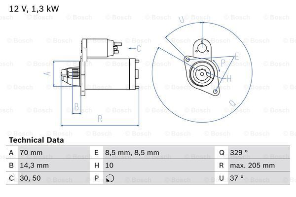 BOSCH Starteris 0 986 023 690