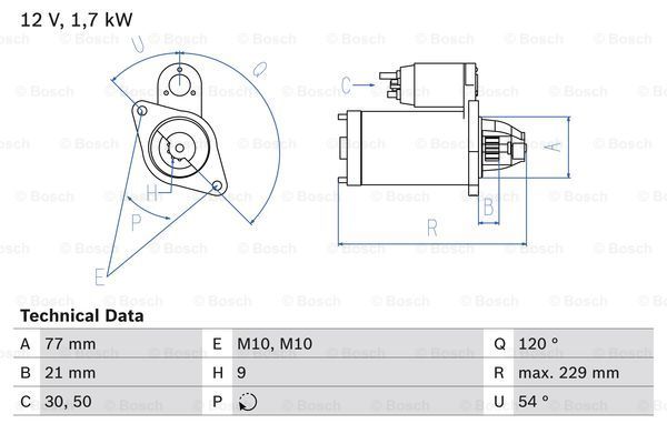 BOSCH Starteris 0 986 025 140