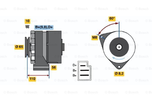 BOSCH Ģenerators 0 986 033 760